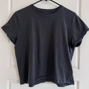 Everlane Charcoal Gray Box-Cut Tee - Large